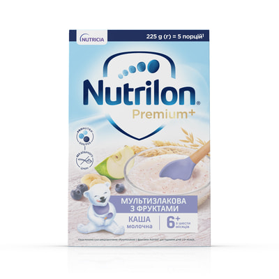 Каша молочная детская Нутриция NUTRILON (Нутрилон) Мультизлаковая с фруктами с 6 месяцев 225 г