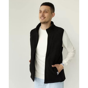 Жилетка медицинская флисовая Канада унисекс цвет черный размер 48-50