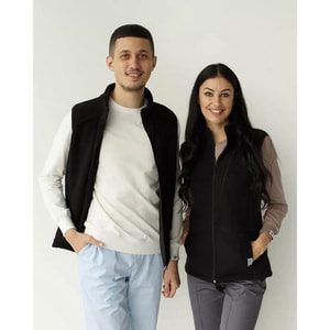 Жилетка медицинская флисовая Канада унисекс цвет черный размер 44-46