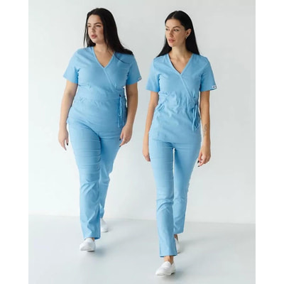Костюм медичний Ріо жіночий колір блакитний розмір 60