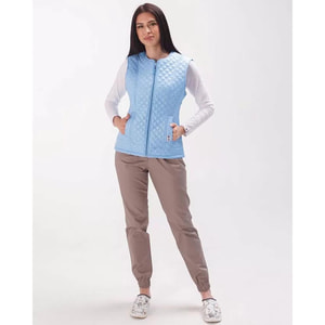 Жилетка медицинская утепленная Женева женская цвет голубой размер 52-54