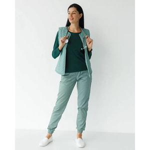 Жилетка медична утеплена Женева жіноча колір молочний розмір 56-58