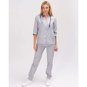 Костюм медичний Елізабет колір сірий жіночий розмір 54