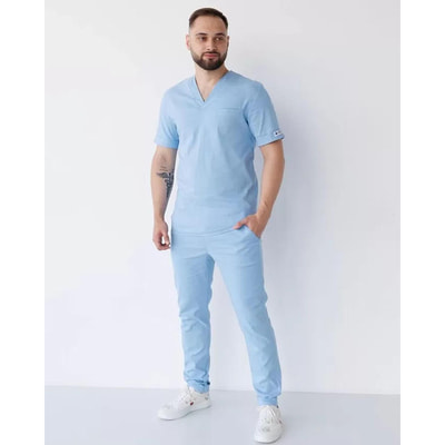Костюм медичний Марсель чоловічий колір блакитний розмір 52