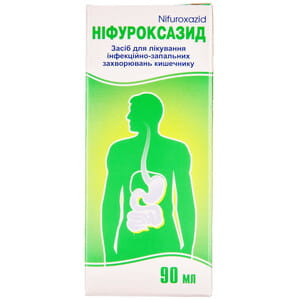 Ніфуроксазид сусп. оральн. 200мг/5мл фл. 90мл