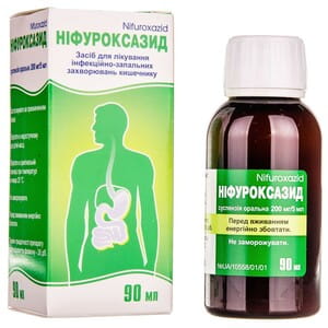 Ніфуроксазид сусп. оральн. 200мг/5мл фл. 90мл