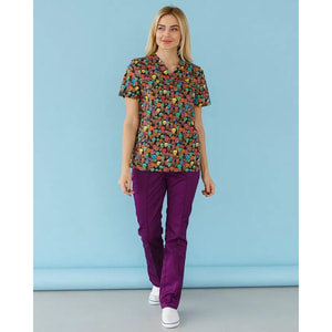 Костюм медичний жіночий з принтом Топаз Tattoo розмір 48