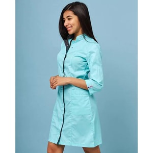 Халат медичний Сакура колір біло-м'ятний жіночий розмір 56
