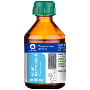 Спирт камфорный р-р д/наруж. прим. спирт. 10% фл. 40мл