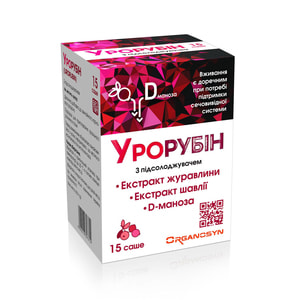 Урорубин порошок для орального раствора для защиты мочевыводщих путей в саше 15 шт