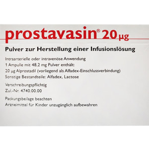 Вазапростан (Prostavasin) пор. д/р-ра д/инф. амп. 20мкг №10***