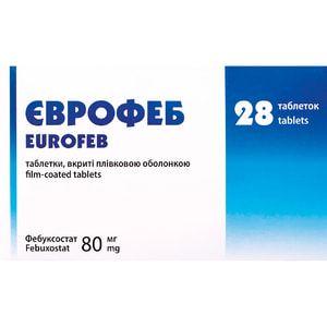 Єврофеб табл. в/о 80мг №28