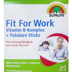 Вітаміни SUNLIFE (Санлайф) Fit For Work для працездатності та міцних нервів стіках 20 шт