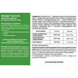 Фиорда Вокаль пастилки для рассасывания со вкусом лесных ягод 2 блистера по 15 шт