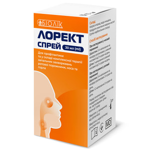 Средство гигиеническо-профилактическое для слизистой оболочки носовой и ротовой полости Лорект спрей (Эктерицид) флакон 30 мл ИМН
