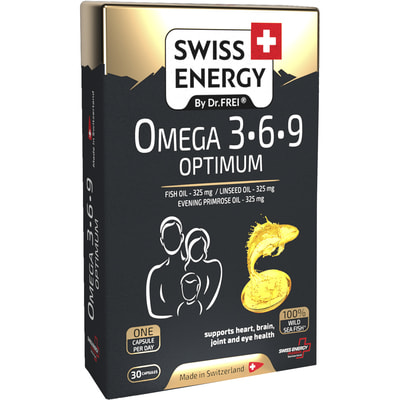 Вітаміни капсули Swiss Energy (Свіс Енерджі) Omega 3-6-9 Optimum флакон 30 шт