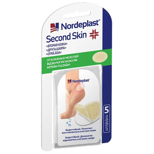 Пластир мозольний Nordeplast (Нордепласт) Друга шкіра гідроколоїдний від вологих мозолів (37 мм х 55 мм) 5 шт