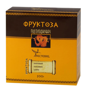 Сахарозамінник Ультрасластин Nectarel (Нектарель) Фруктоза порошок 500 г