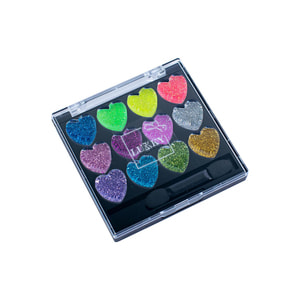 Крем-тіні для повік LUKKY (Лакі) дитячі з блискітками та аплікатором 12 кольорів