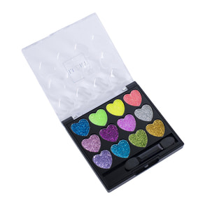 Крем-тіні для повік LUKKY (Лакі) дитячі з блискітками та аплікатором 12 кольорів