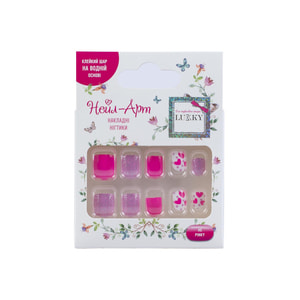 Нігті накладні LUKKY (Лакі) дитячі на липкій основі багаторазового використання Pinky 10 шт