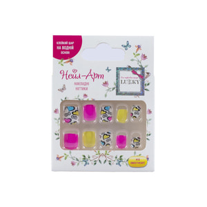Нігті накладні LUKKY (Лакі) дитячі на липкій основі багаторазового використання Sweetheart 10 шт