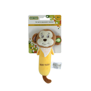 Іграшка дитяча BABY TEAM (Бебі Тім) артикул 8507 з пищалкою Тваринки в асортименті