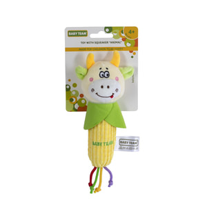 Іграшка дитяча BABY TEAM (Бебі Тім) артикул 8507 з пищалкою Тваринки в асортименті