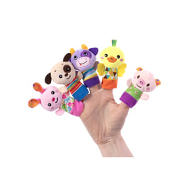 Набір іграшок на пальці дитячий BABY TEAM (Бебі Тім) артикул 8715 Веселі звірятка
