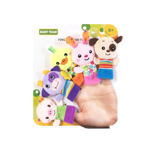 Набір іграшок на пальці дитячий BABY TEAM (Бебі Тім) артикул 8715 Веселі звірятка