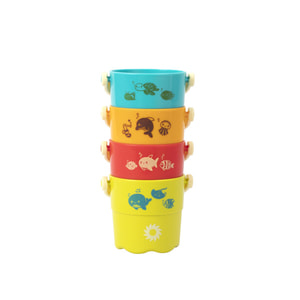 Набір іграшок для ванної дитячий BABY TEAM (Бебі Тім) артикул 8859 Відерця 4 шт