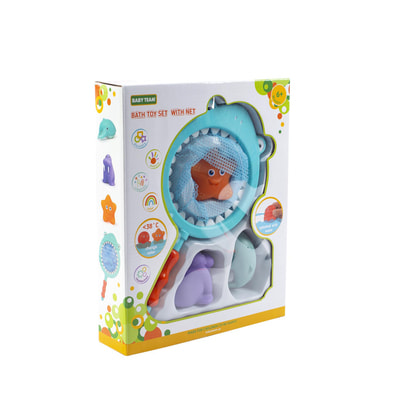 Набір іграшок для ванної дитячий BABY TEAM (Бебі Тім) артикул 9027 з сачком