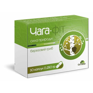 Чага-фіт березовий гриб капсули 3 блістера по 10 шт