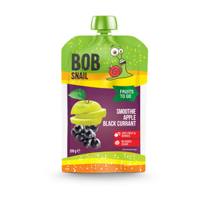 Пюрое фруктовое Bob Snail (Боб Снеил) Улитка Боб Смузи Яблоко-черная смородина 200 г