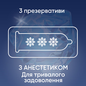 Презервативы латексные с силиконовой смазкой CONTEX (Контекс) Long Lov (Лонг лав) с анестетиком 3 шт