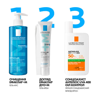 Гель-крем для лица La Roche-Posay (Ля Рош-Позе) Эфаклар Дуо+М тройного действия для коррекции недостатков проблемной кожи и предотвращения их 40 мл