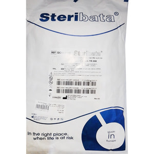 Халат хірургічний медичний Steribata стерильний посилений СМС розмір XXL колір синій артикул GOW.1150 1 шт