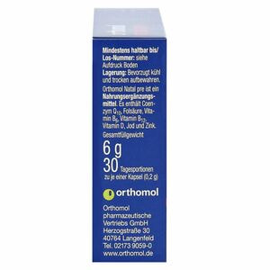 Ортомол Натал Пре (Orthomol Natal Pre) вітамінний комплекс стимулює здорову овуляцію та фертильність капсули на курс 30 днів