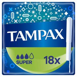 Тампоны женские TAMPAX (Тампакс) Compak (Компакт) Super (Супер) с аппликатором 18 шт