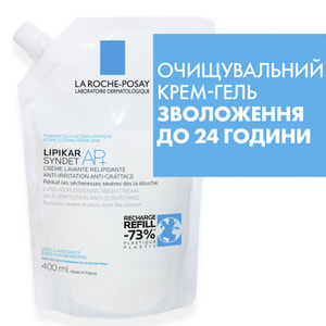 Крем-гель La Roche-Posay (Ля Рош-Позе) Липикар Синдет АР+ очищающий для очень сухой, склонной к атопии кожи младенцев, детей, взрослых рефил 400 мл