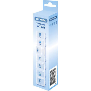 Контейнер пластиковый (таблетница) ПИЛЮЛЯ для лекарственных средств на 7 дней 1 шт Белема