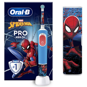Зубная щетка ORAL-B (Орал-би) тип D103.413.2KX электрическая с 3-х лет Pro Kids Spiderman типу 3708 + дорожный чехол