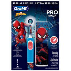 Зубная щетка ORAL-B (Орал-би) тип D103.413.2KX электрическая с 3-х лет Pro Kids Spiderman типу 3708 + дорожный чехол
