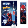 Зубная щетка ORAL-B (Орал-би) тип D103.413.2KX электрическая с 3-х лет Pro Kids Spiderman типу 3708 + дорожный чехол