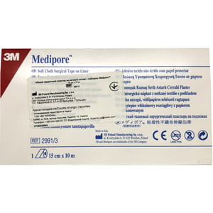 Лейкопластырь мягкий хирургический Medipore (Медипор) на нетканной основе с лайнером в рулоне размер 15 см х10 м 1 шт