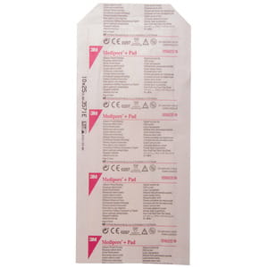 Повязка для закрытия ран (пластырь) Medipore + Pad (Медипор +Пед) на мягкой эластичной основе с абсорбирующей прокладкой размер 10 см х 25 см 1 шт