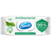Салфетки влажные SMILE (Смайл) Antibacterial Антибактериальные с подорожником 100 шт