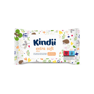 Серветки вологі KINDII (Кінді) Extra Soft дитячі 60 шт