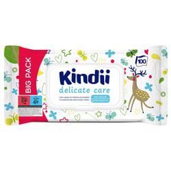 Серветки вологі KINDII (Кінді) Delicate Care дитячі 100 шт