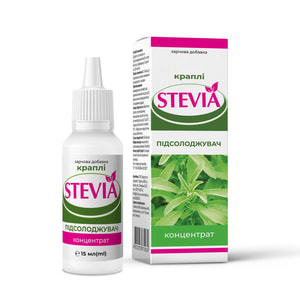 Стевія концентрат підсолоджувач краплі флакон 15 мл